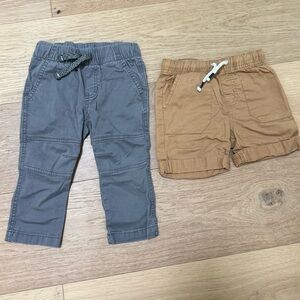 Cat & Jack Kids Gray Pants and Tan Shorts Set
